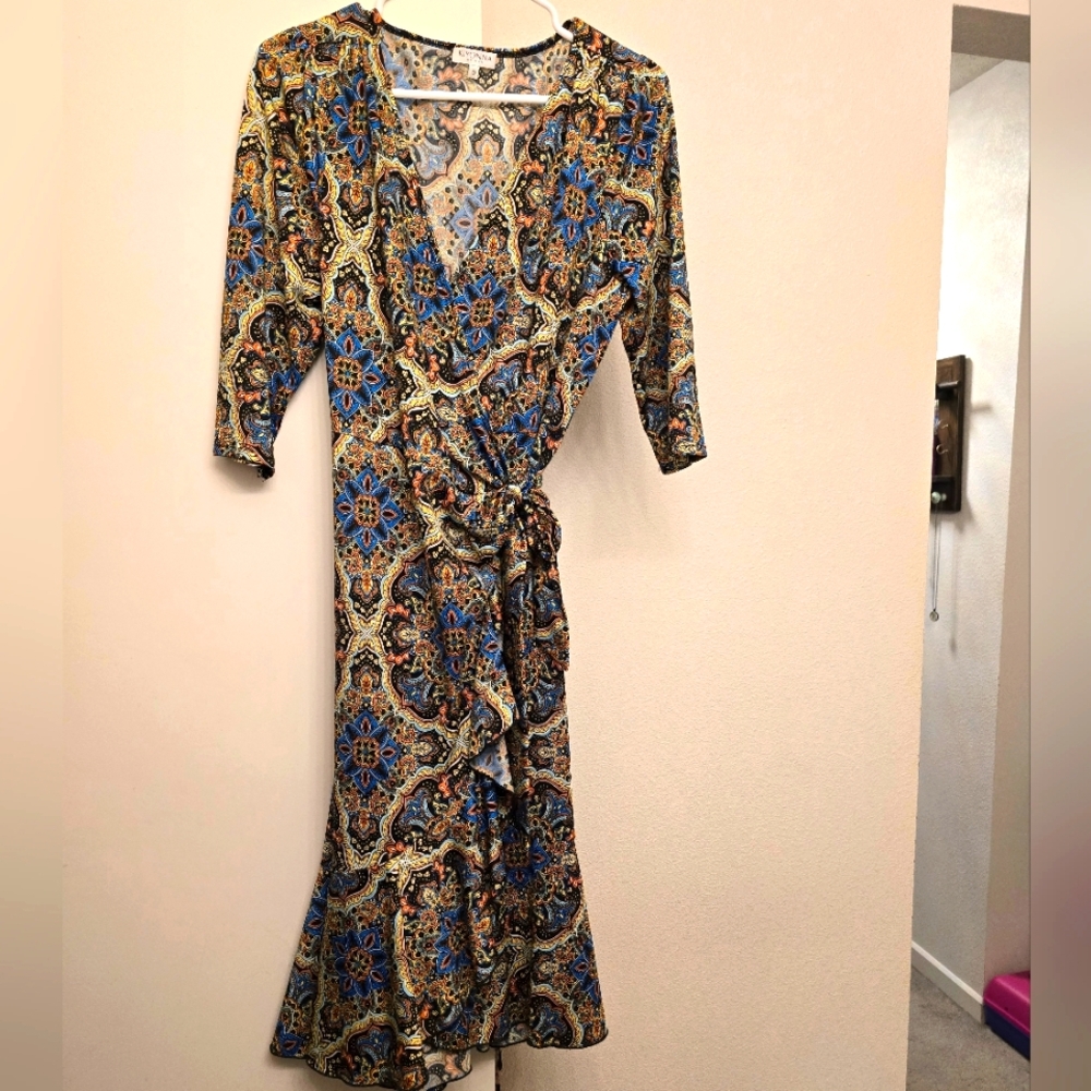 Kiyonna Whimsy Wrap Dress size 0 0X plus size
